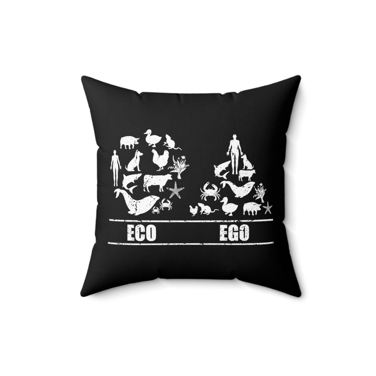 Humorous Campaign Supporting Animals Right Eco-Friendly Fruitarian Environmental Spun Polyester Square Pillow