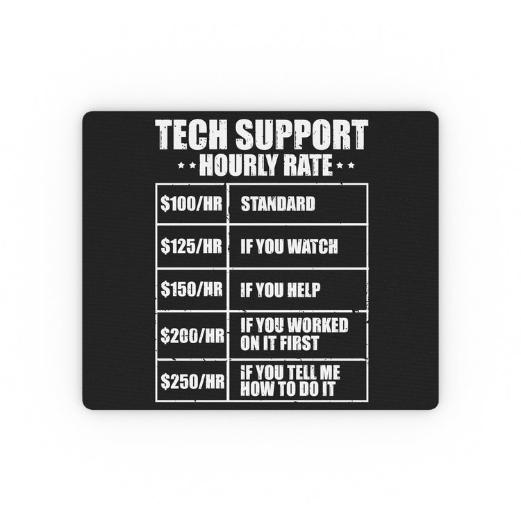 Humorous Techies Supports Mockery Fees Introverts Graphic Gags Rectangular Mouse Pad