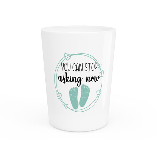 Humorous Babies Bellies Expecting Mommas Reveals Sayings Shot Glass