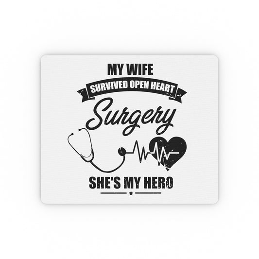 Humorous Recuperating Statements Wife Appreciation Graphic Funny Wives Appreciation Heart Surgeries Recovery Rectangular Mouse Pad