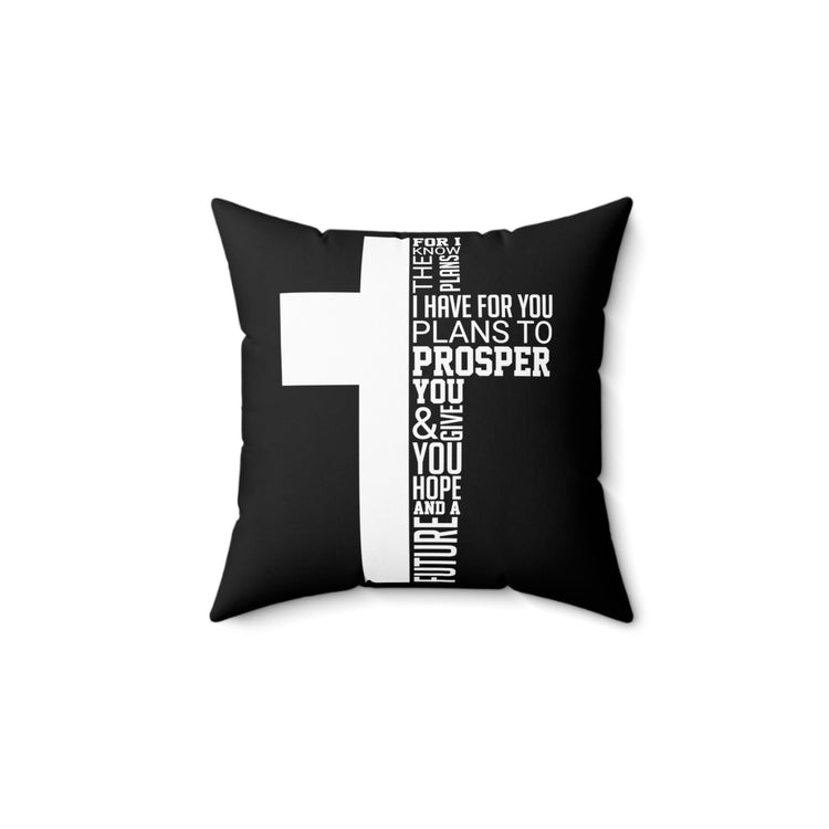 Inspirational Prosperities Christians Faithfulness Prospering Prayer Church Statements Spun Polyester Square Pillow