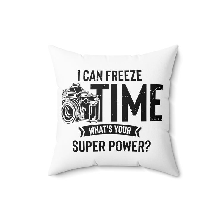 Novelty What's Your Cameraman Photography Photo Spun Polyester Square Pillow