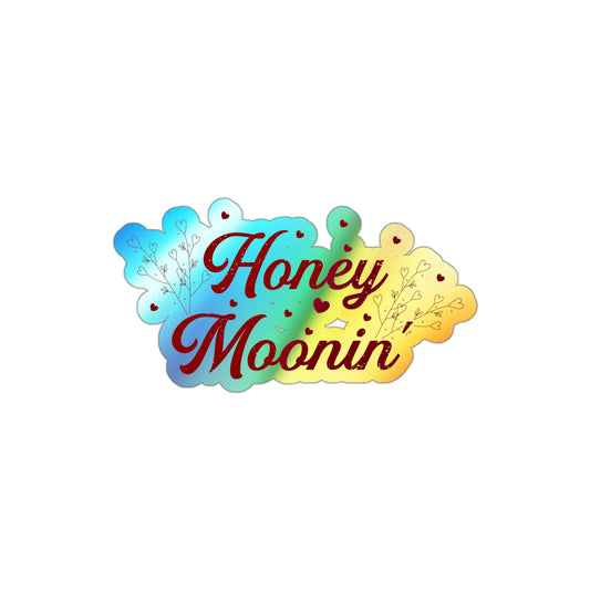 Novelty Honeymoon Newlywed Marriage Nuptials Events Romance Holographic Die-cut Stickers