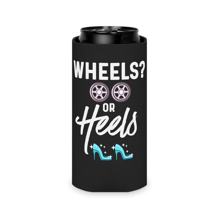 Wheels or Heels Gender Reveal Can Cooler