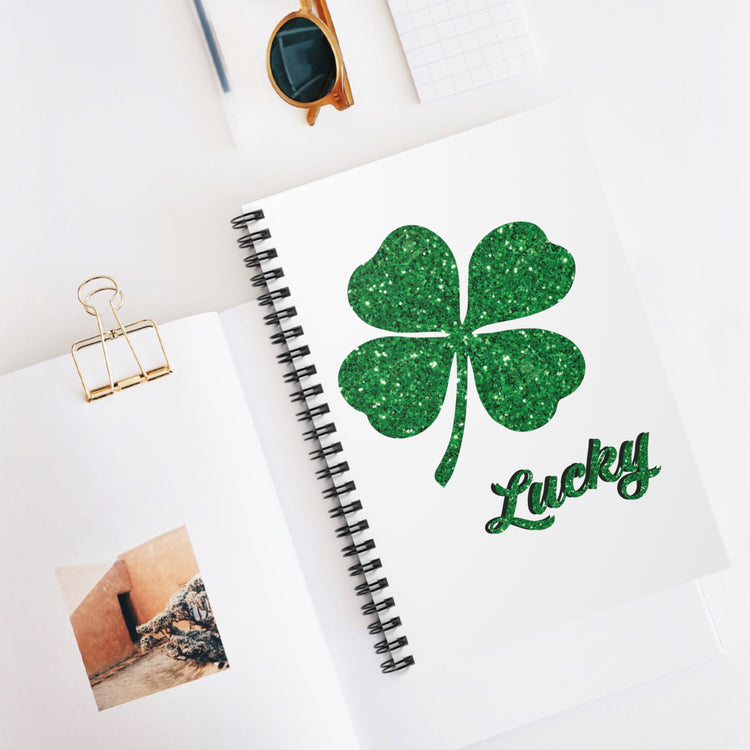 lucky shamrock Spiral Notebook - Ruled Line