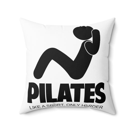 Humorous Yoga Teacher Appreciation  Gift Funny Sometimes I'm Off On A Pilates Spun Polyester Square Pillow