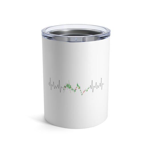 Hilarious Trading Enthusiasts Pulsation Graphic Mockery Pun Humorous Stockholders Heartbeat Illustration Gags Tumbler 10oz