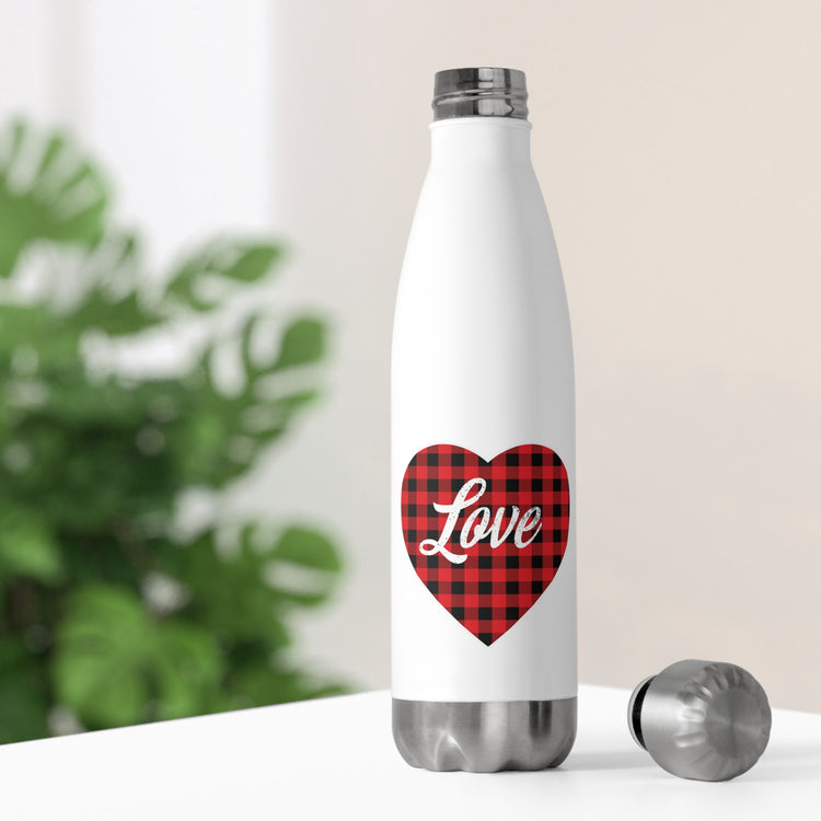 buffalo plaid heart 2 20oz Insulated Bottle