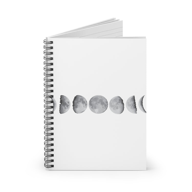 Phases of Moon Spiral Notebook - Ruled Line