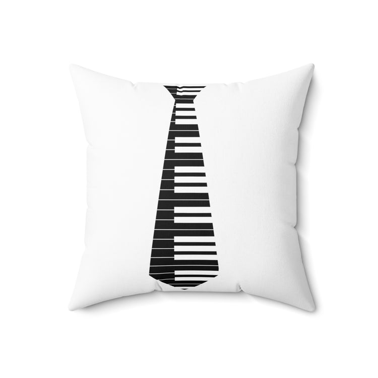 Humorous Pianists Violinist Ties Songwriters Pun Spun Polyester Square Pillow