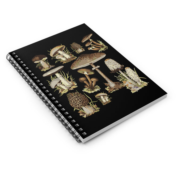 Mushroom Hunting Botanical Spiral Notebook - Ruled Line