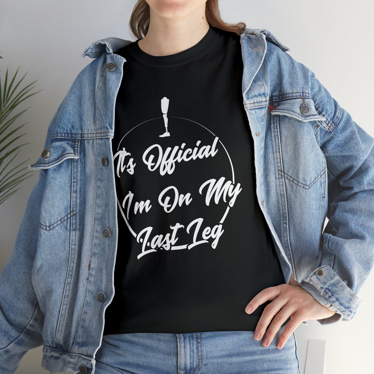 Shirt Funny I'm Left With My Leg Amputee Injured Person Disability T-Shirt Unisex Heavy Cotton Tee