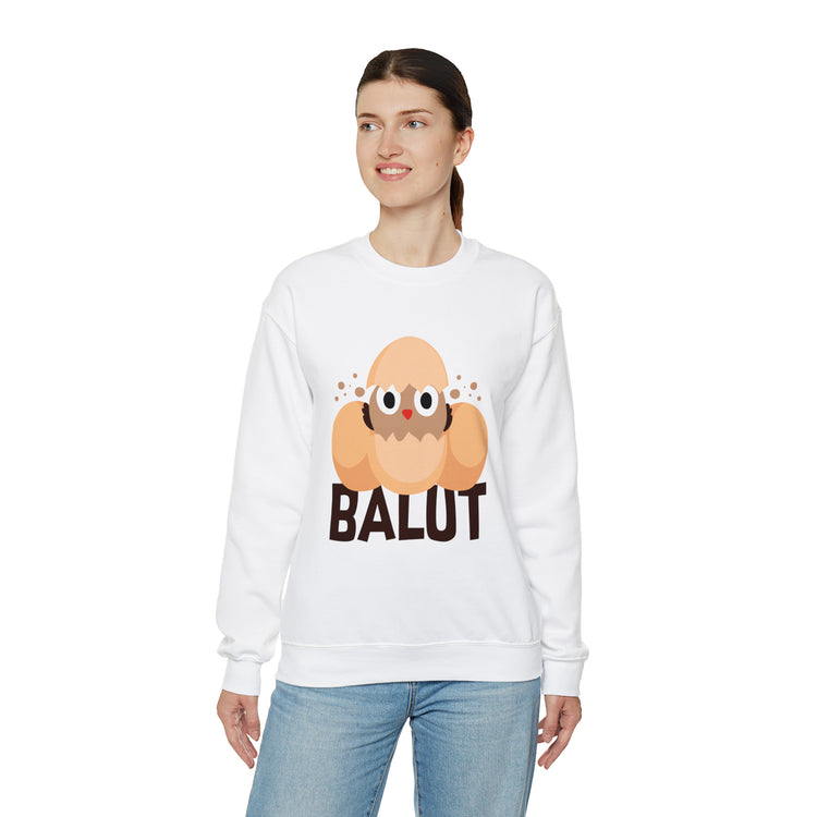 Funny Prideful Filipino Balut Illustration Philippines Balut Unisex Crewneck Sweatshirt