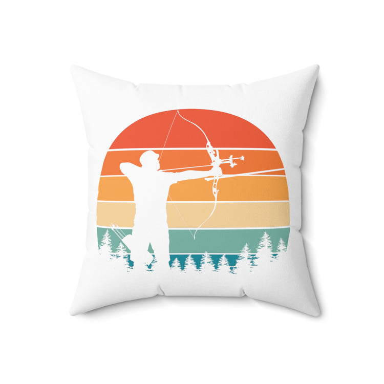 Novelty Old-Fashioned Archer Musketry Toxophilite Enthusiast Spun Polyester Square Pillow