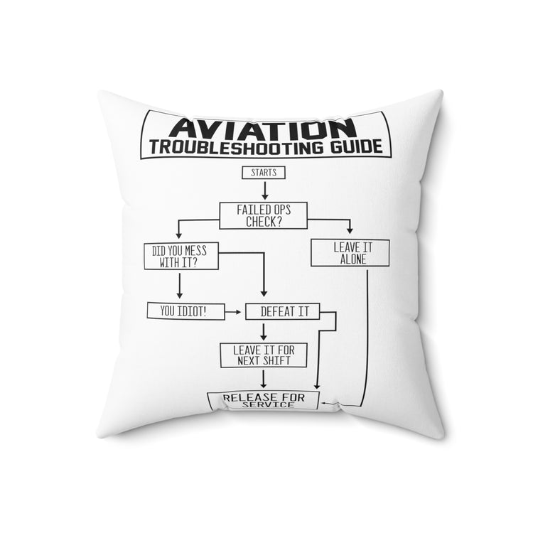 Humorous Aircraft Aircrews Airplane Airship Aviator Lover Spun Polyester Square Pillow