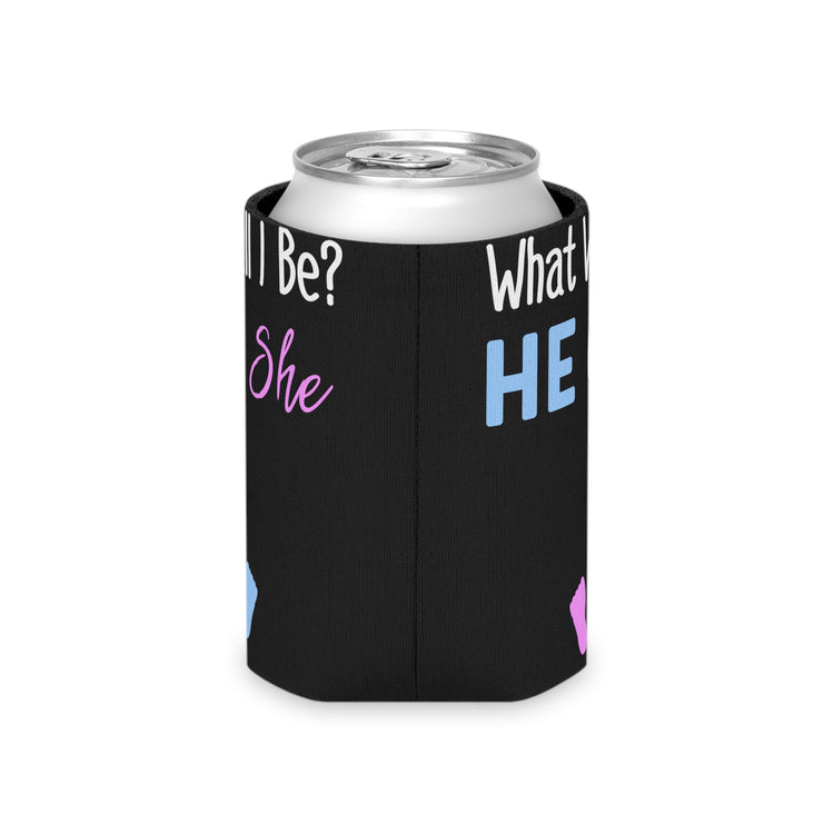 What Will I Be He or She Gender Reveal Can Cooler