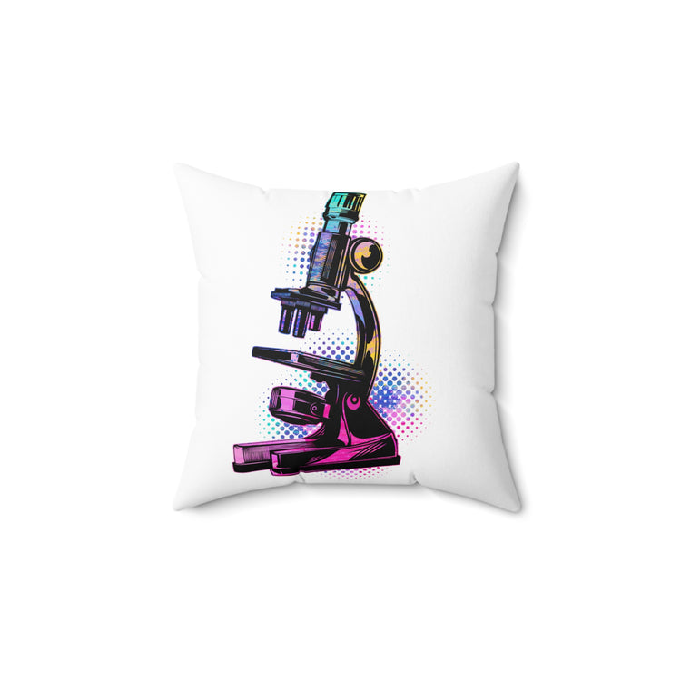 Humorous Researcher Microbiologist Scientist Tech Virology Lover Spun Polyester Square Pillow