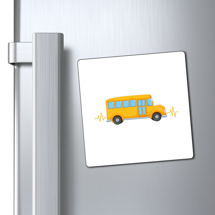 Novelty Heartbeats Students Transportation Motorbus Schooling Hilarious Fieldtrip University Shuttle Academy Magnets