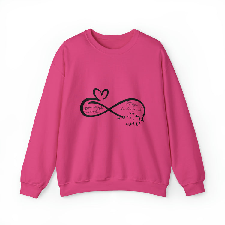 Vintage Memorial Heart Love Sign Grieving Illustration Wife Unisex Crewneck Sweatshirt