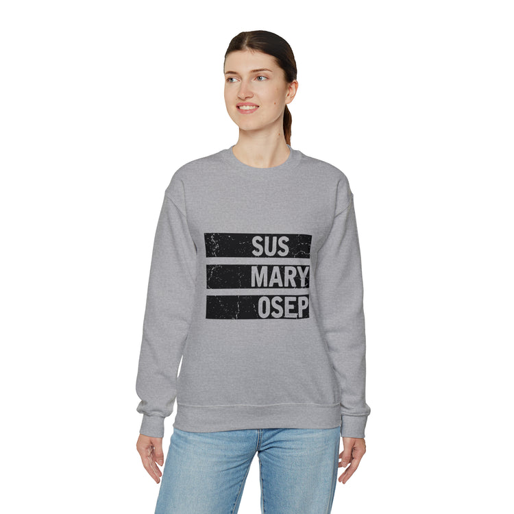 Hilarious SUS MARY OSEP Frustrated Slang Expression Asian Country Crewneck Sweatshirt