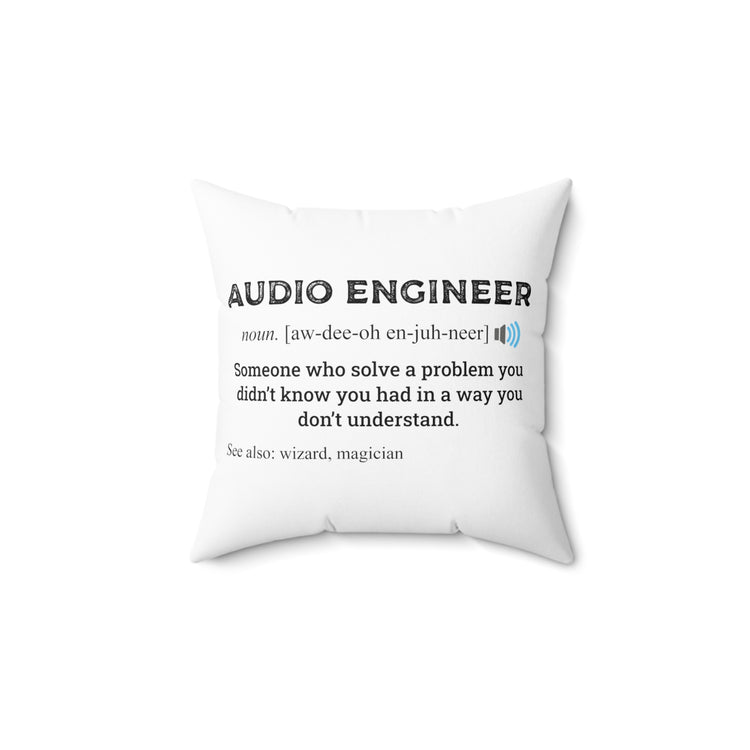 Novelty Soundman Recordist Technologist Auditory Audial Spun Polyester Square Pillow