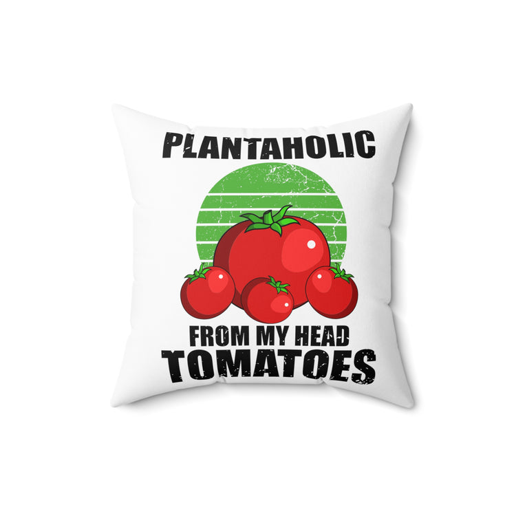 Humorous Vegetables Plants Tillage Horticulture Spun Polyester Square Pillow