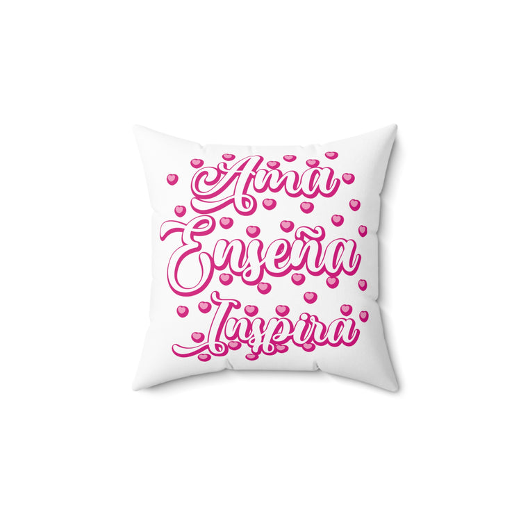 Novelty Ama Teach Inspiring Hispanic Tutor Expert Spun Polyester Square Pillow