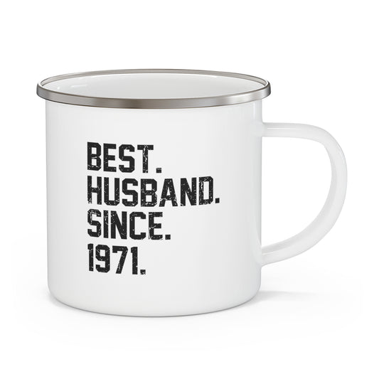 Hilarious Supportive Husband Spouses Marriage Partner Marry Enamel Camping Mug
