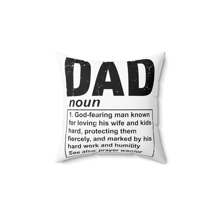 Novelty Christianism Christianity Religious Daddy Parent Spun Polyester Square Pillow