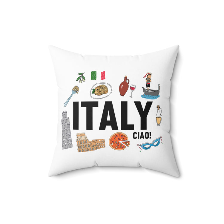 Hilarious Italia Cultural Civilization Nationalism Society Spun Polyester Square Pillow