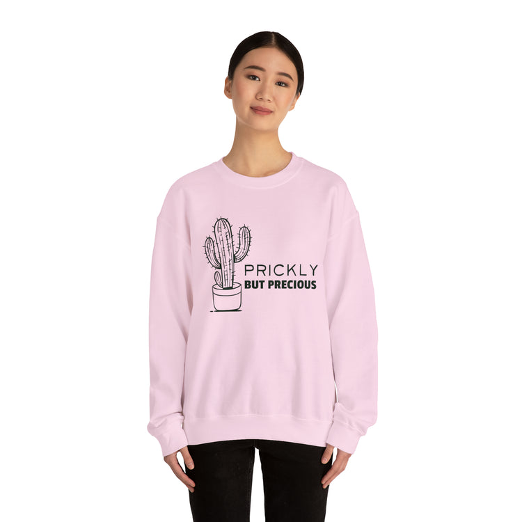 Funny Prideful Sarcastic Introverts Saying Girl Cactus Gag Unisex Crewneck Sweatshirt