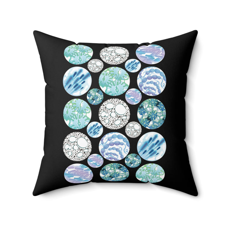 Novelty Microbiology Bacteriology Experts Cute Microorganisms Spun Polyester Square Pillow