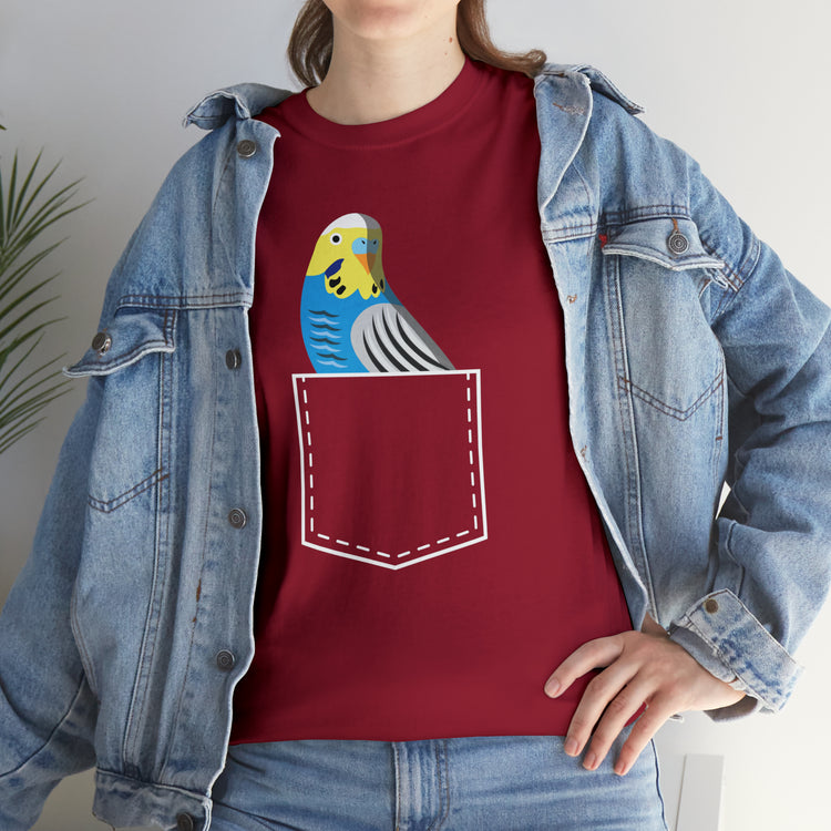 Shirt Funny Parakeets And Parrots Enthusiasts Bird Lovers Feathered Friends Enrichment T-Shirt Unisex Heavy Cotton Tee