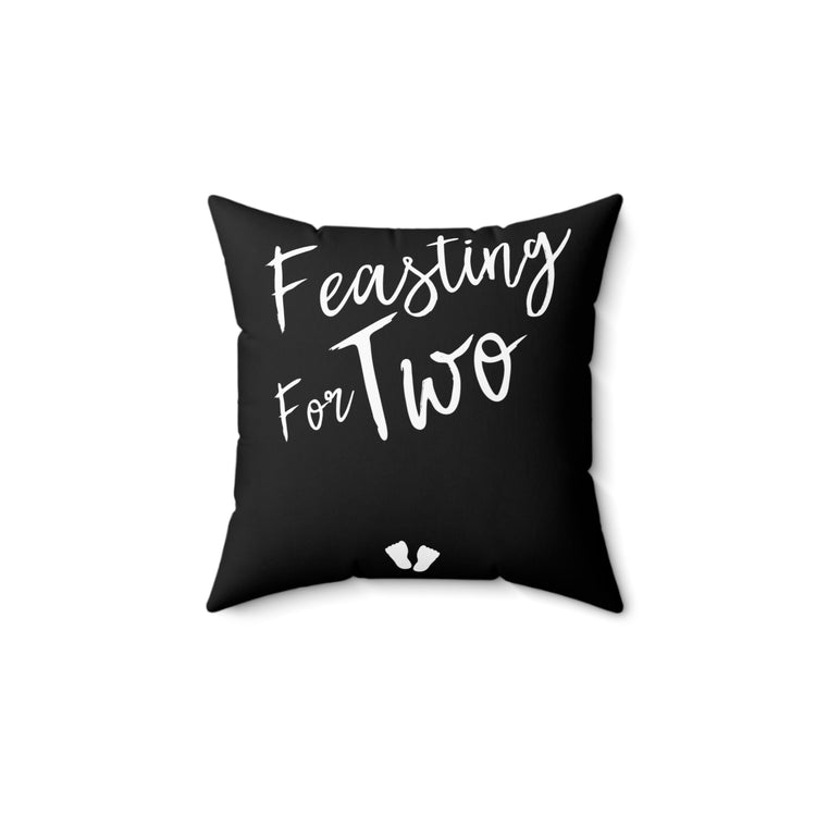 Feasting For Two Tank Top Maternity Clothes Spun Polyester Square Pillow