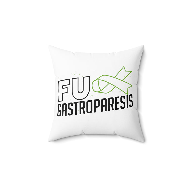 Hilarious Gastroparesis Gastric Stasis Sickness Overcomer Humorous Spun Polyester Square Pillow