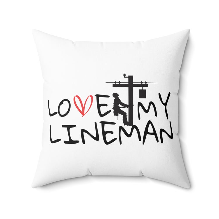 Humorous Wiremen Electrical Expert Enthusiast Mechanic Spun Polyester Square Pillow