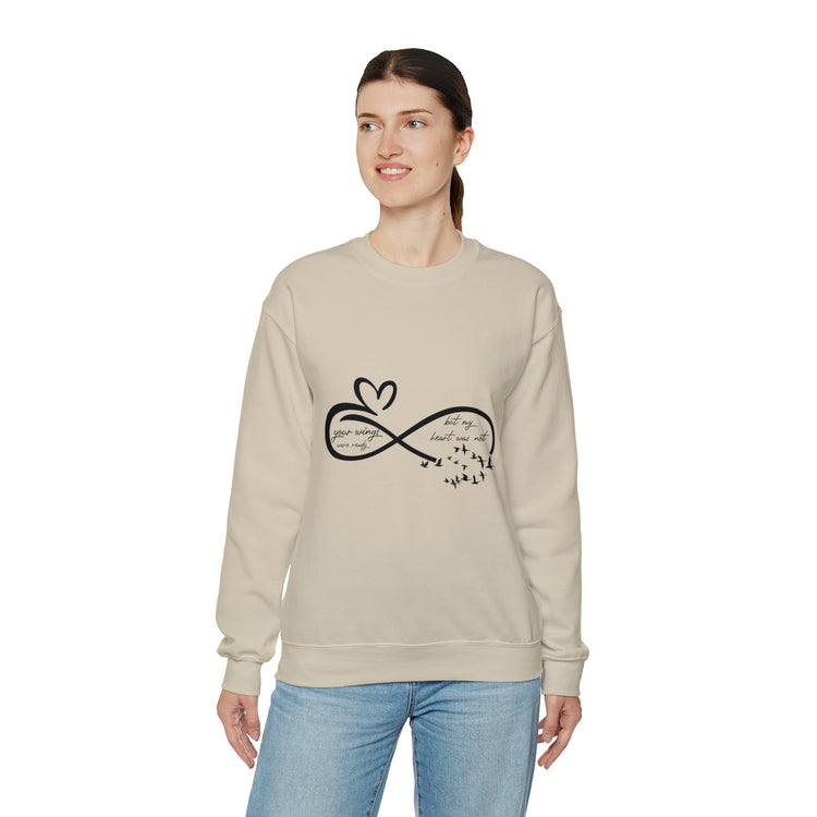 Vintage Memorial Heart Love Sign Grieving Illustration Wife Unisex Crewneck Sweatshirt