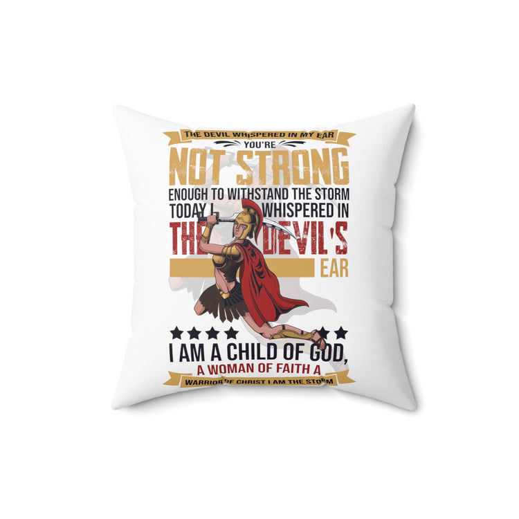 Inspiring Christianity Statements Devotee Vintage Pastor Spun Polyester Square Pillow