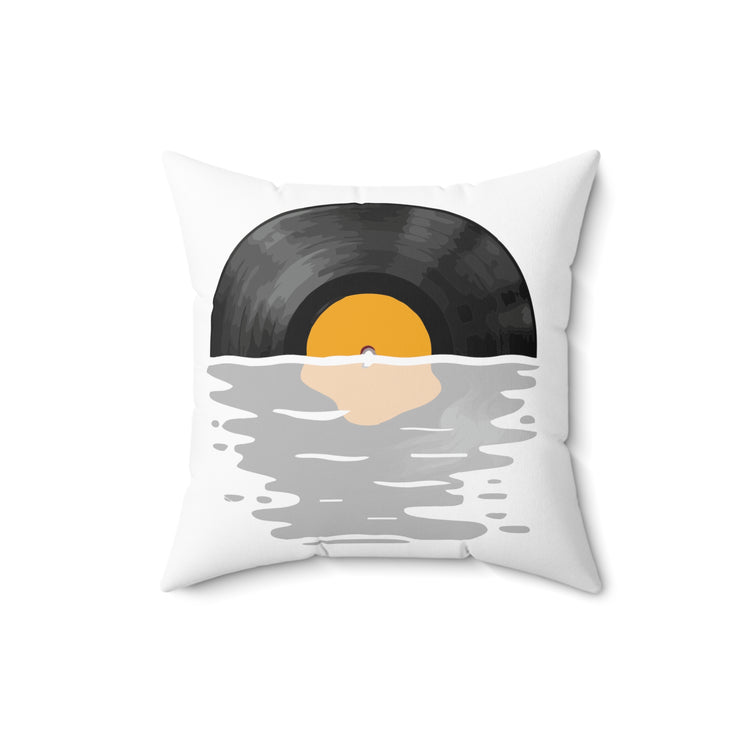 Novelty Bands Over Funny Love It She Bends Over Fishing Spun Polyester Square Pillow