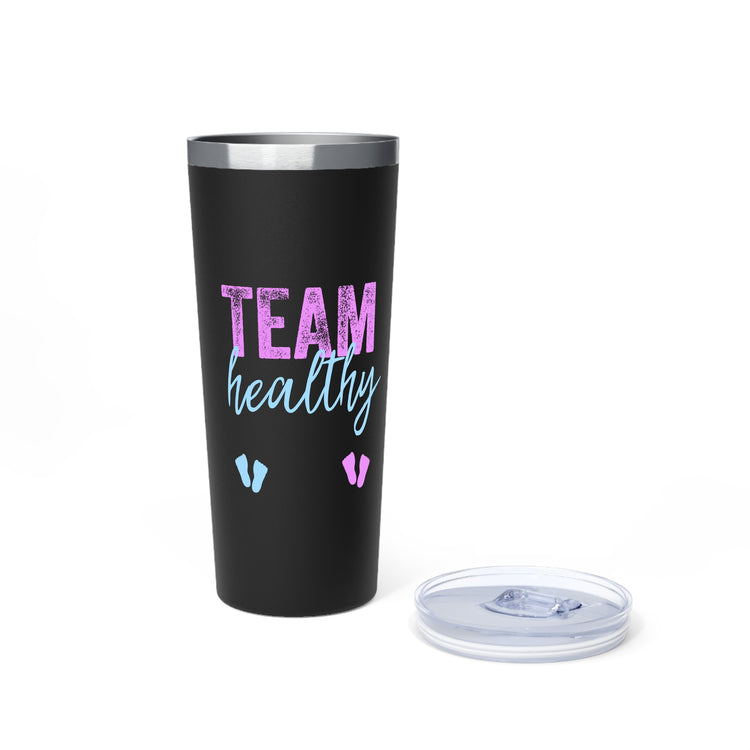 Team Healthy Boy Or Girl Gender Reveal Shirt Copper Vacuum Insulated Tumbler, 22oz