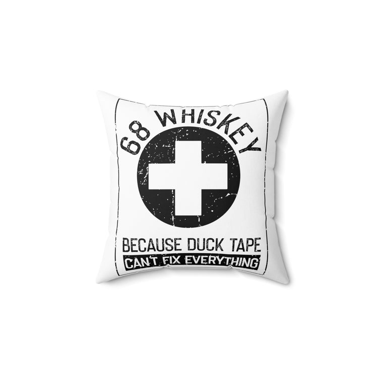 Vintage Paramedics Veterans Distressed Illustration Puns Spun Polyester Square Pillow