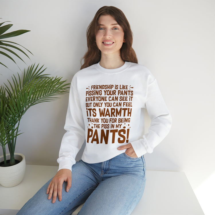 Hilarious Introverted Friendships Sarcastic Pissing Friends Unisex Crewneck Sweatshirt