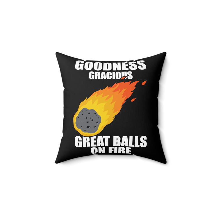 Hilarious Meteors Illustration Stargazers Stargazing Meteorites  Spun Polyester Square Pillow