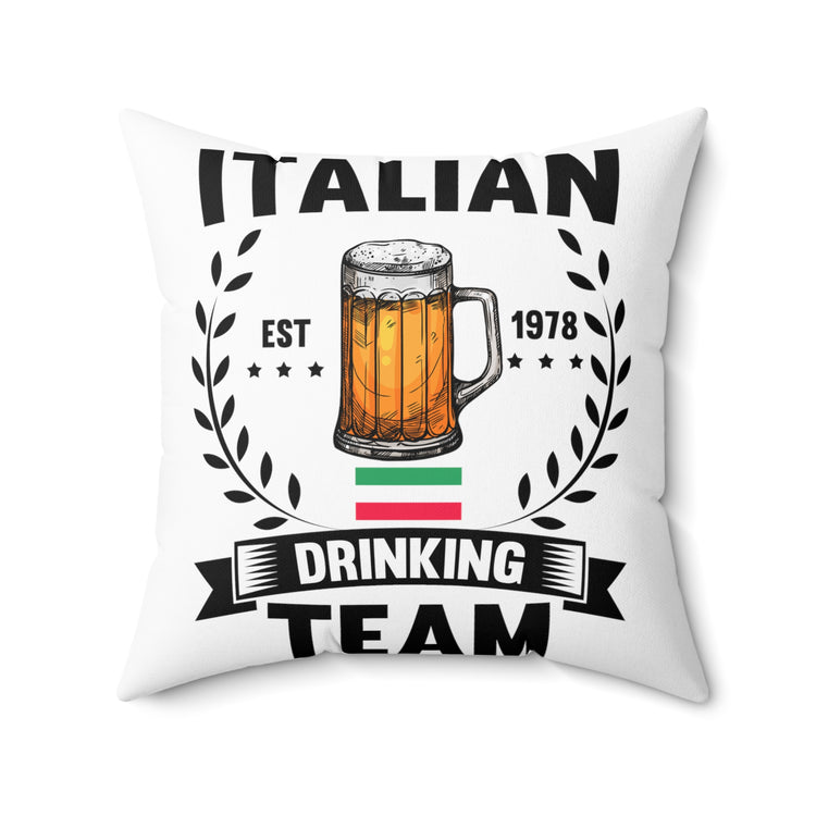 Hilarious Patriotic Alcoholic Beverages Celebrations Lover Spun Polyester Square Pillow