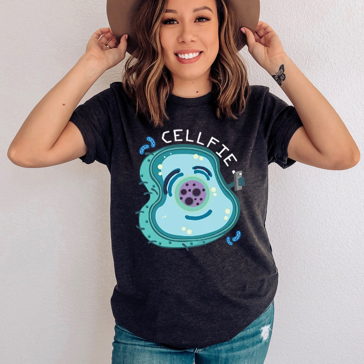 Shirt Hilarious Unique Cellfie Cell Physics Teachers Science Teacher biology physiology T-Shirt Unisex Heavy Cotton Tee