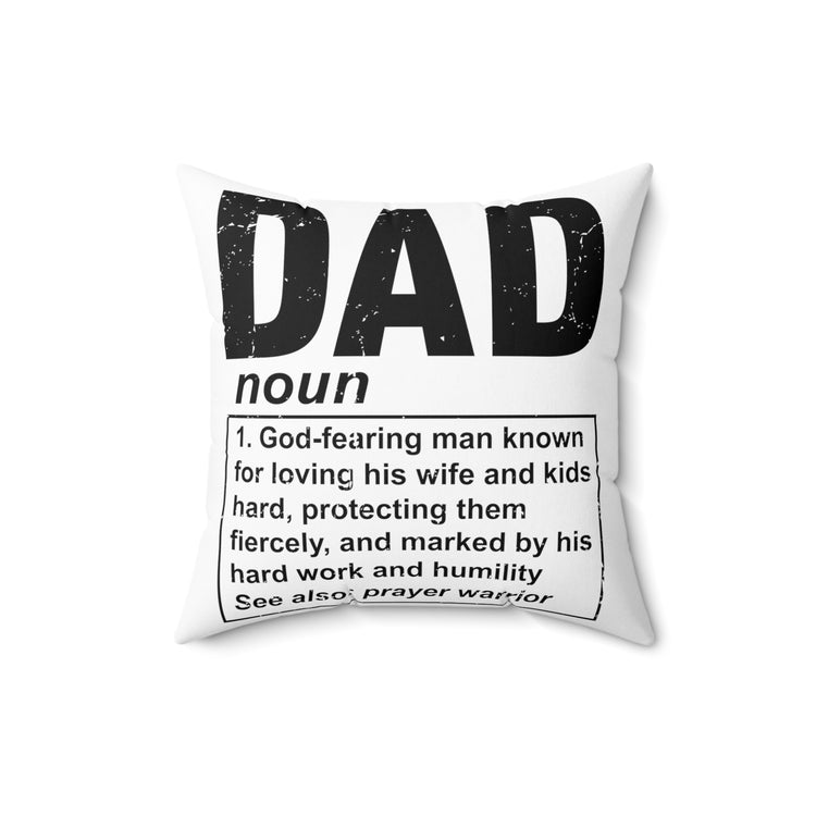 Novelty Christianism Christianity Religious Daddy Parent Spun Polyester Square Pillow