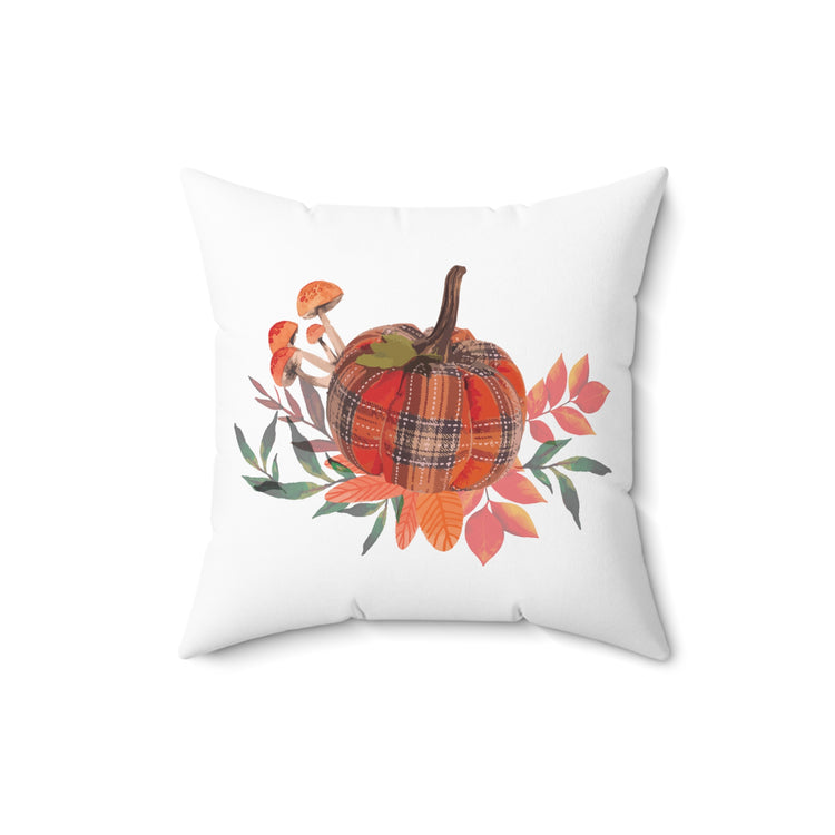 Inspirational Pumpkin Thanksgivings Illustration Funny Pun Spun Polyester Square Pillow