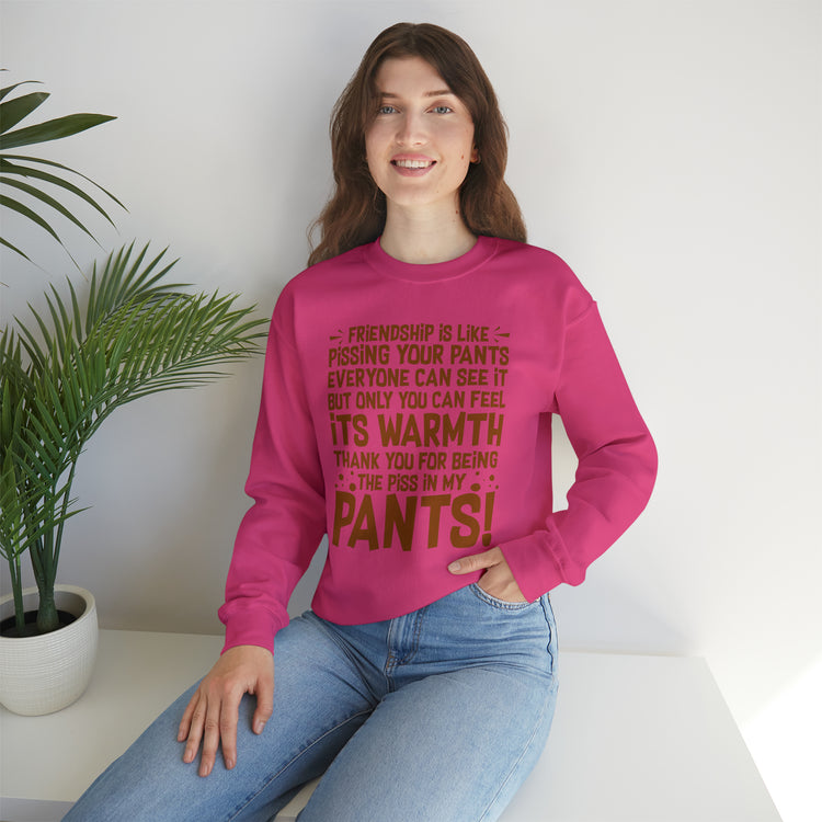 Hilarious Introverted Friendships Sarcastic Pissing Friends Unisex Crewneck Sweatshirt