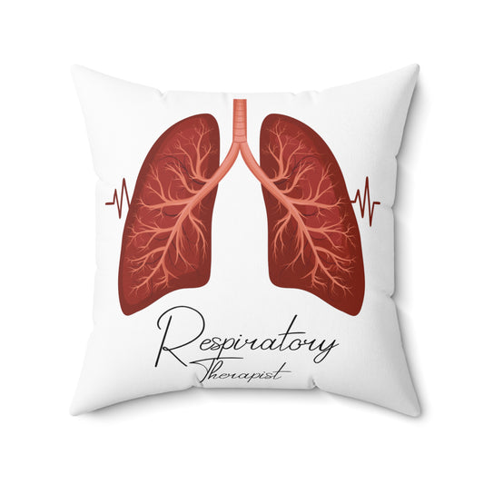 Hilarious Respiratory Therapist Cardiopulmonary Breathing Cardiologist Pulmonologist Fan Spun Polyester Square Pillow