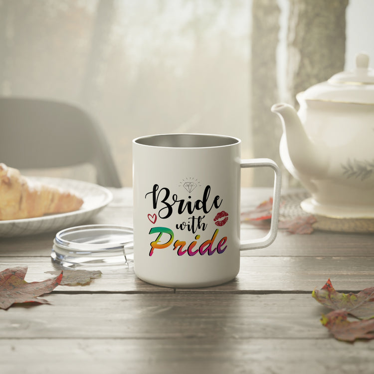 Humorous LGBTQ Bridal Appreciation Statements Graphic Bridesmaid Illustration Quote Insulated Coffee Mug, 10oz